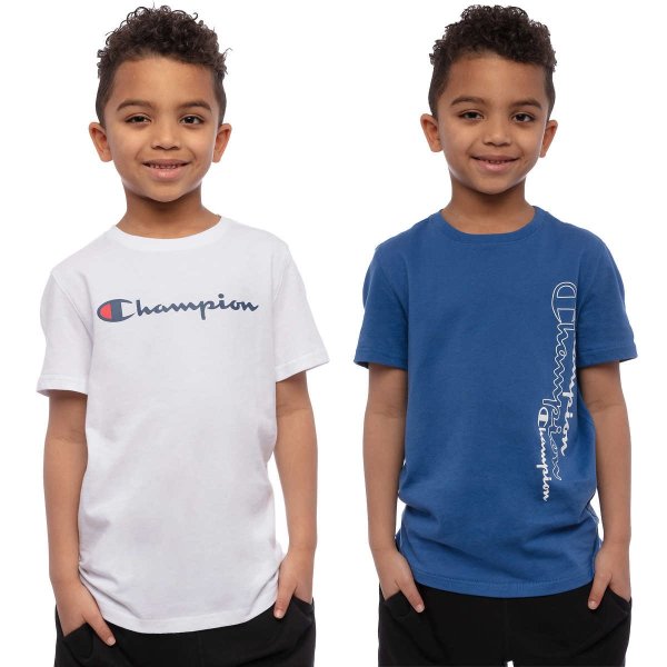 Youth 2-pack Tee, White and Blue