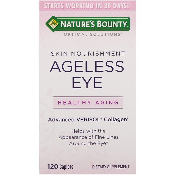 , Optimal Solutions, Ageless Eye Skin Nourishment, 120 Caplets