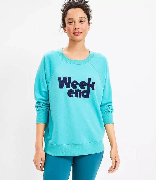 Lou & Grey Weekend Cozy Cotton Terry Sweatshirt