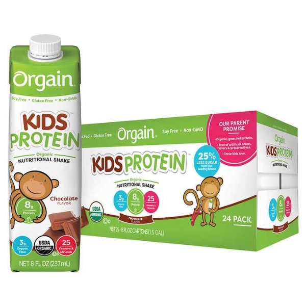 USDA Organic Kids Nutritional Protein Shake 8 fl oz, 24-count
