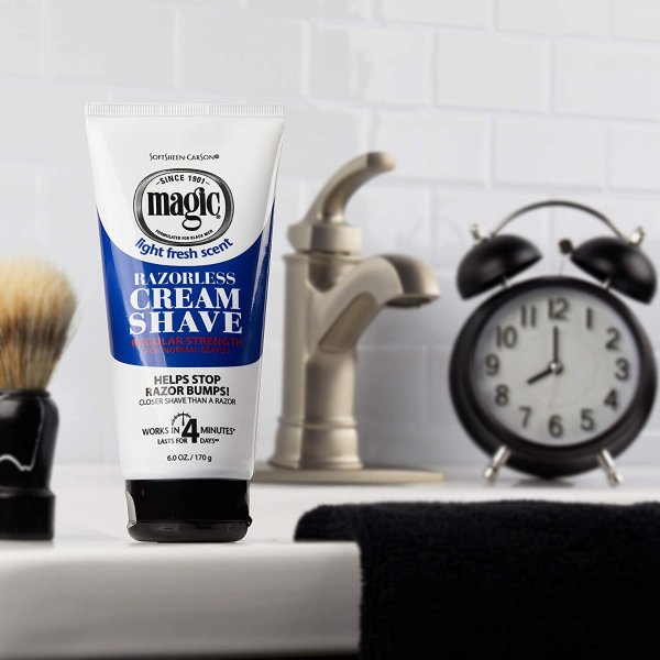 SoftSheen-Carson Magic Razorless Shaving Cream for Men, Hair Removal Cream, 6 oz