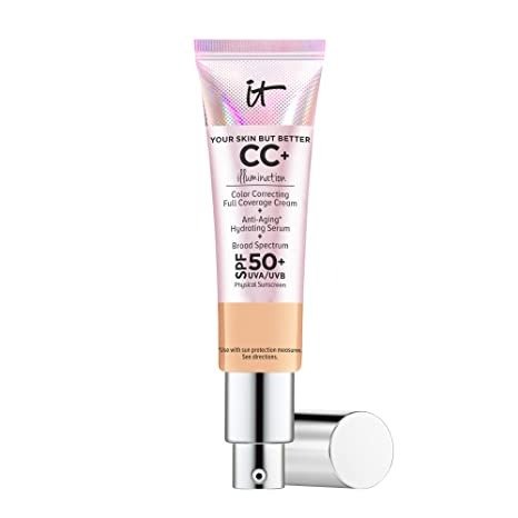 Your Skin But Better CC+ Cream Illumination, Neutral Medium (N) - Color Correcting Cream, Full-Coverage Foundation, Hydrating Serum & SPF 50+ Sunscreen - Radiant Finish - 1.08 fl oz
