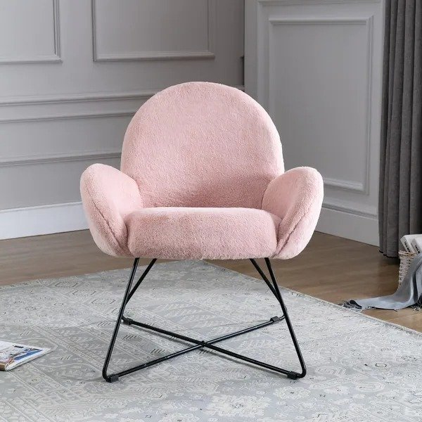 粉色天鹅绒椅子