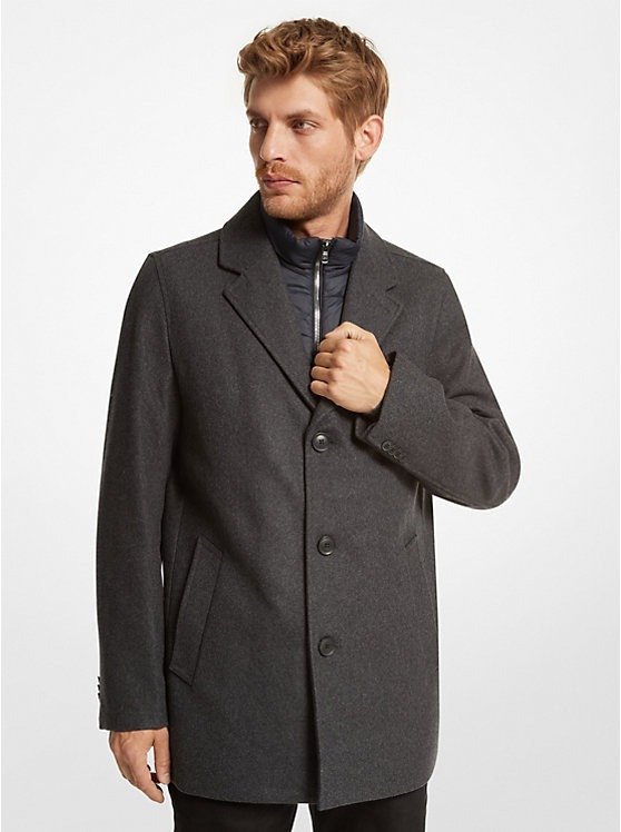 2-in-1 Wool Blend Coat