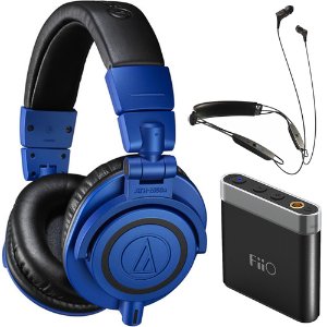 Audio-Technica ATH-M50x (蓝色) Klipsch R6 BT 无线耳机+ FiiO A1 耳放- 北美省钱快报