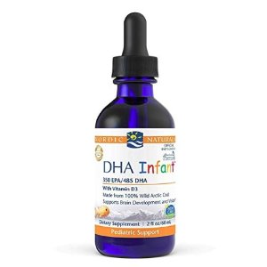 Nordic Naturals DHA Infant Liquid 350 mg EPA, 485 mg DHA With Vitamin D3 2 OZ @ Amazon