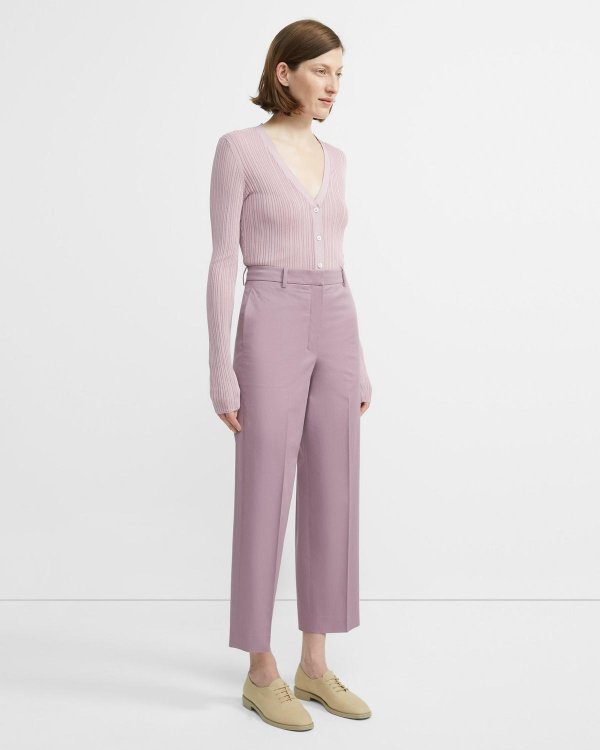 Stretch Chino High-Waisted Straight Pant