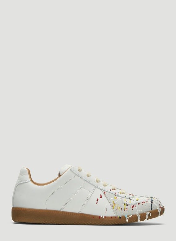 Replica Paint Drop Sneakers in White