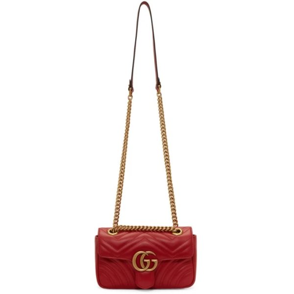 - Red Mini GG Marmont 2.0 Bag