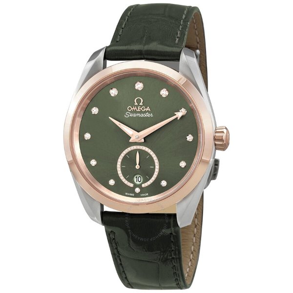 Seamaster Automatic Chronometer Diamond Green Dial Ladies Watch 220.23.38.20.60.001
