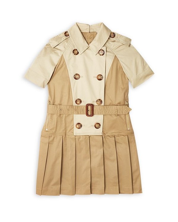 Girls' Jeanna Trench Coat Dress - Little Kid, Big Kid