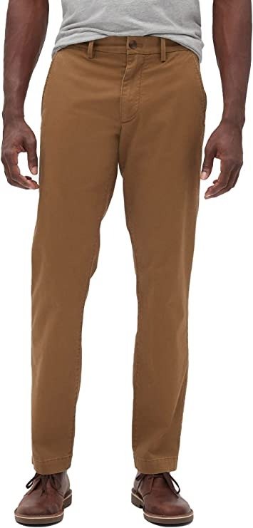 Men's Essential Straight Fit Khaki Chino Pants
