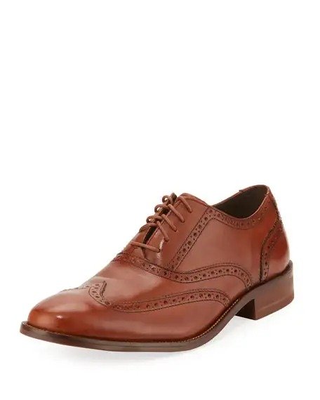 Williams Leather Wing-Tip Oxford, Brown