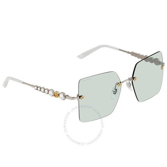 Green Rimless Ladies Sunglasses GG0644S 002 56