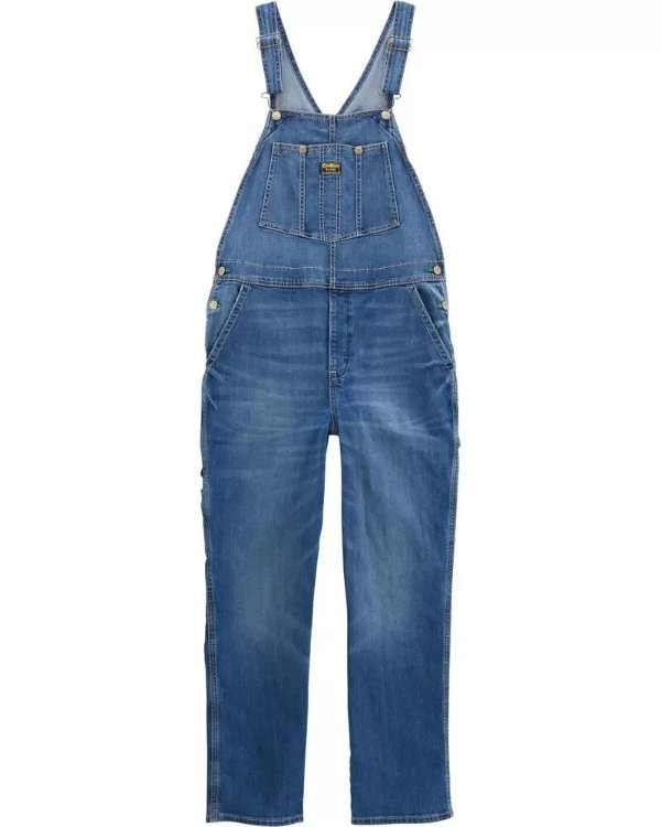 Relaxed Fit Denim Overalls — Adults
