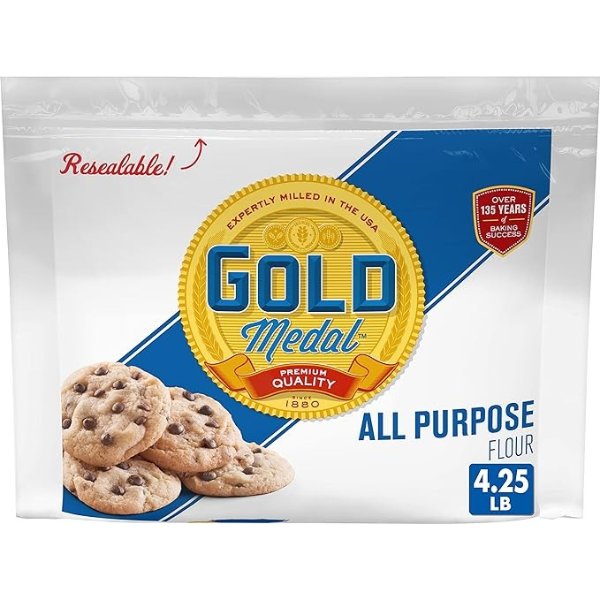 Gold Medal All Purpose Flour with Resealable Bag, 4.25 pounds