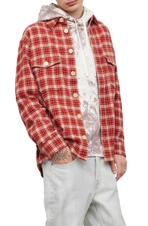Decatur Check Flannel Button-Up Shirt