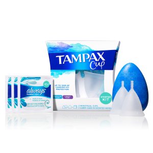 Tampax Menstrual Cup Starter Kit, Up to 12 hrs Comfort-Fit Protection