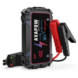 AVAPOW Jump Starter 1500A Peak Current Jumper Cables Kit for Car