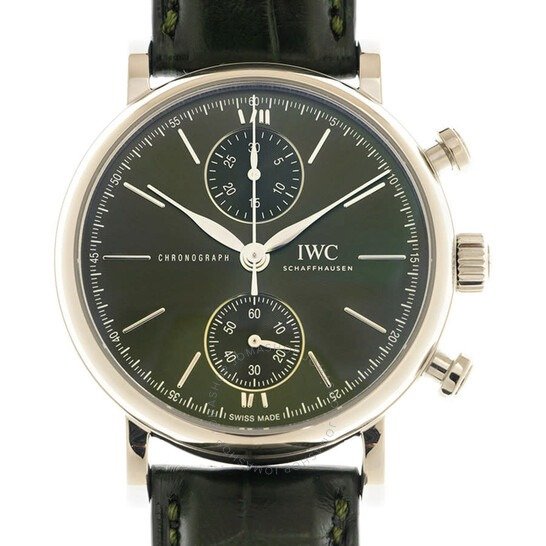 Portofino 计时码表自动绿色表盘男士手表
