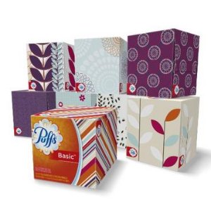 Puffs Basic Facial Tissues; 192 Count; Pack Of 3 Cube Boxes (64 Tissues Per Box) (Pack of 8)