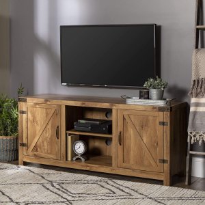 Walker Edison Farmhouse Barn Wood for TV's up to 64"