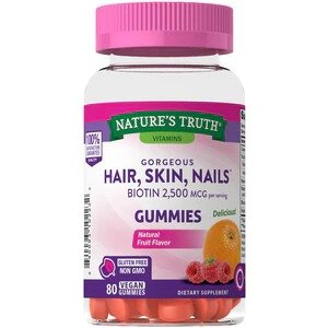 Nature's Truth Gorgeous Hair, Skin & Nails Gummies with 2,500 mcg Biotin