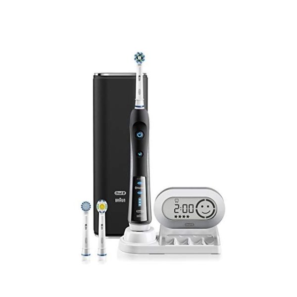 Electric Toothbrush,Pro 7000 SmartSeries Black Electronic Power Rechargeable Toothbrush with Bluetooth Connectivity Powered by Braun