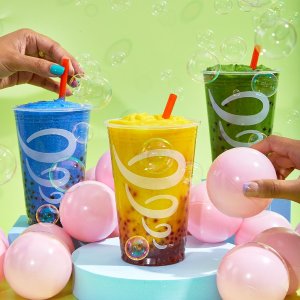 Any smoothie 50% offNew Release:Jamba Juice Strawberry Bursting Boba and Tapioca Pearl Boba