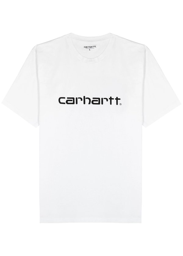 Script white logo cotton T-shirt