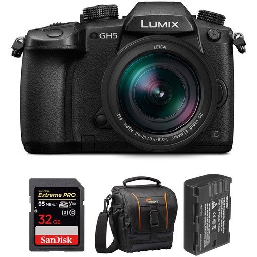 Panasonic Lumix DC-GH5 + 12-60mm + 32GB SD + Battery + Bag
