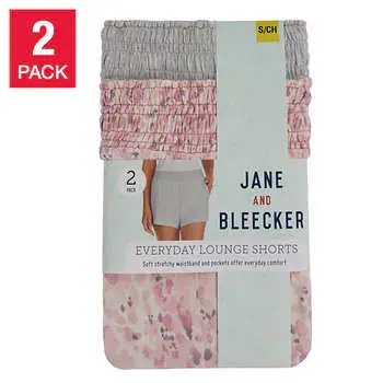 Jane and Bleecker Ladies' Lounge Short 2-pack