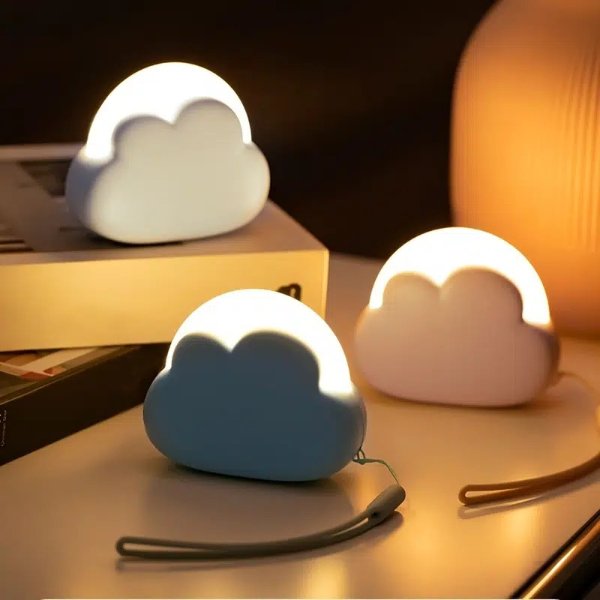 Creative Bedside Mini Table Lamp Charging Atmosphere Light Cute Cloud Shape Night Lamp For Bedroom | Free Shipping, Free Returns | Temu