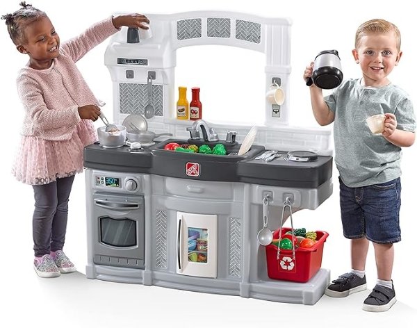 Top Cooks Kitchen Playset for Kids, Toddlers 2+ Years Old, Lights and Sounds, Interactive Play Kitchen Toy, Easy Assembly