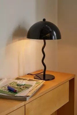 黑色蘑菇头台灯