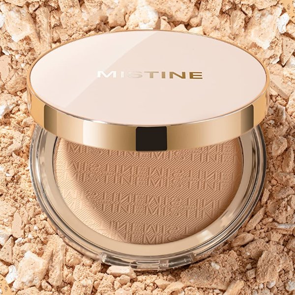 Pressed Powder Compact 24H Oil Control Face Powder Compact Waterproof Talc Free Finishing Powder Makeup,Matte Finish -Natural Ivory