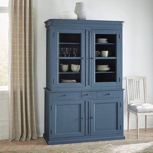 Pomona Blue Kitchen Hutch Cabinet