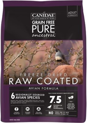 CANIDAE Grain-Free PURE Ancestral Avian Formula Freeze-Dried Raw Coated Dry Dog Food