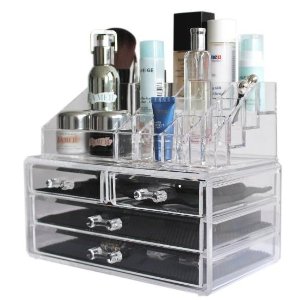 t Clear acrylic makeup organizer cosmetic organizer and Large 3 Drawer Jewerly Chest