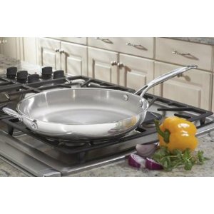 art 722-30H Chef's Classic Stainless 12-Inch Open Skillet with Helper Handle