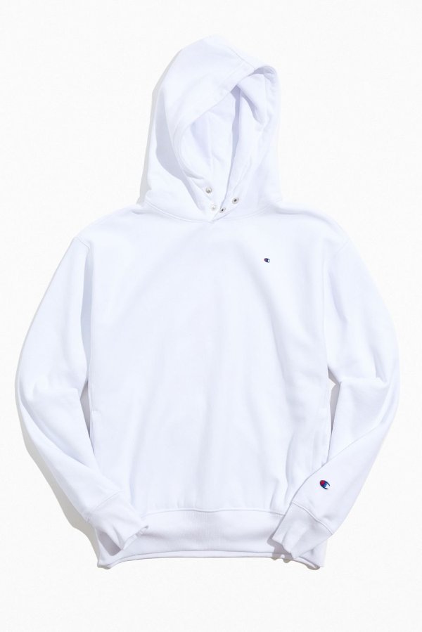 UO Exclusive Reverse Weave Snap Hoodie Sweatshirt