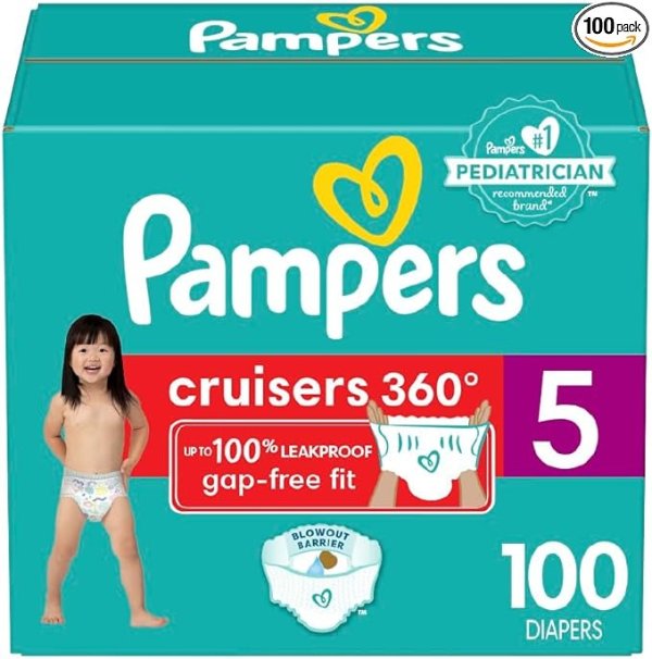 Cruisers 360 Diapers Size 5, 100 count - Disposable Diapers