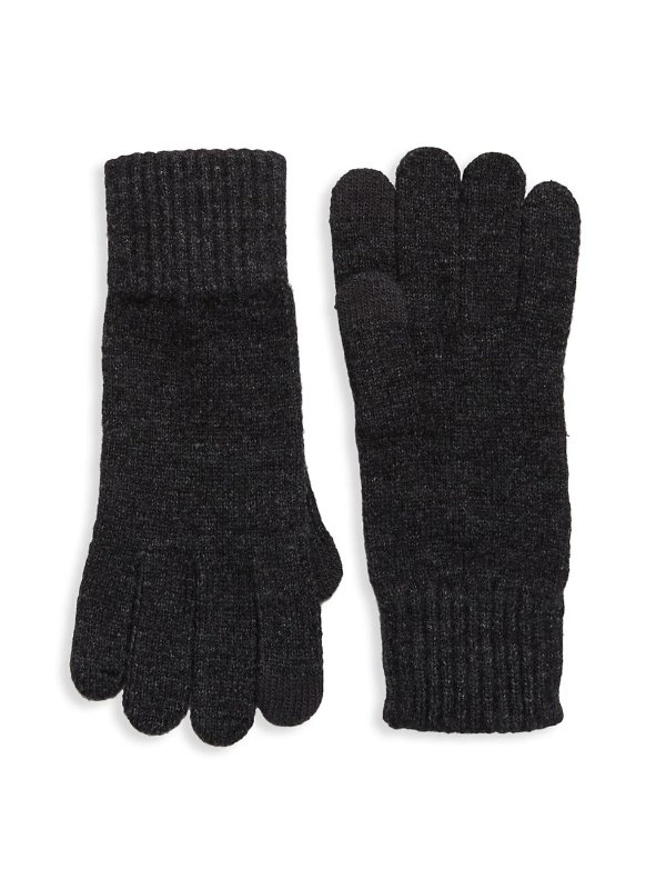 Wool-Blend Knit Tech Gloves