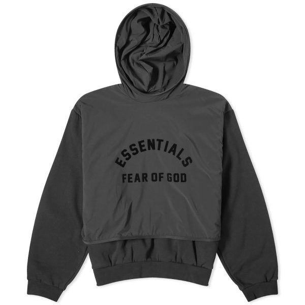 Fear of God ESSENTIALS Spring Fleece Hooded SweatshirtJet Black