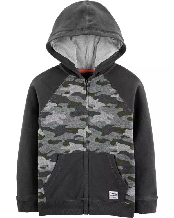 French Terry Camo Hoodie