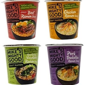 Mike's Mighty Good Craft Ramen Cups 4 Flavor Variety Sampler Bundle