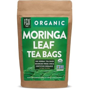 CFGOLDMANFGO Organic Moringa Tea, Eco-Conscious Tea Bags, 100 Count, Packaging May Vary (Pack of 1)