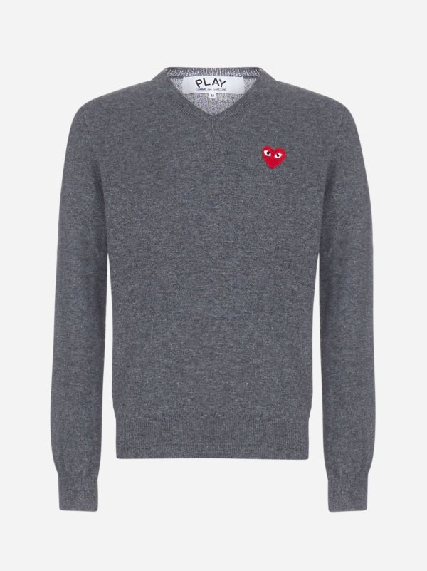 Heart-logo wool sweater