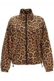 Leopard-print technical blouson jacket Alexander Wang