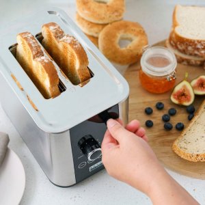 限今天：Bella 2片式数字触摸屏烤面包机